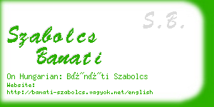 szabolcs banati business card